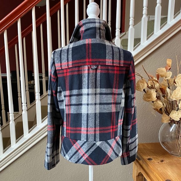 Jolt Zip Up Plaid│Tartan Varsity Jacket - Picture 3 of 5